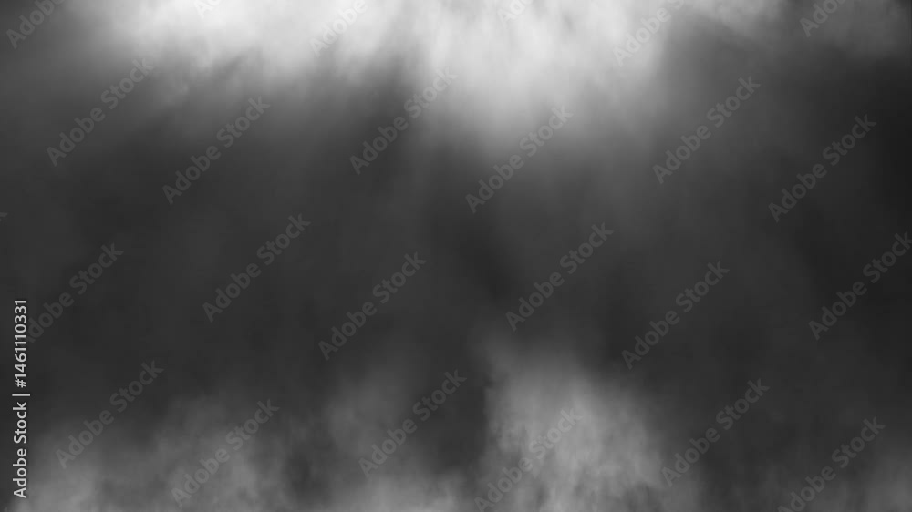 Rising Wall of Endless Smoke Steam Loop. light leak smoke background