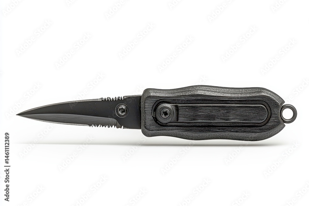 Compact black folding knife Compact black folding knife