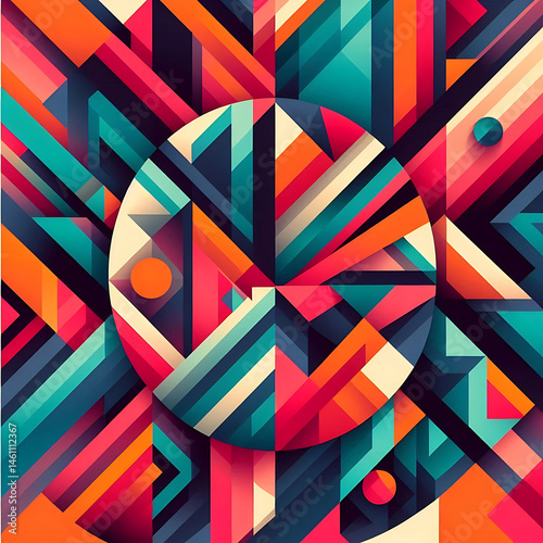 Wallpaper Mural Bold Abstract Geometric Design Torontodigital.ca