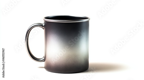 Obraz na płótnie Black gradient coffee mug on a white isolated background. w salonie