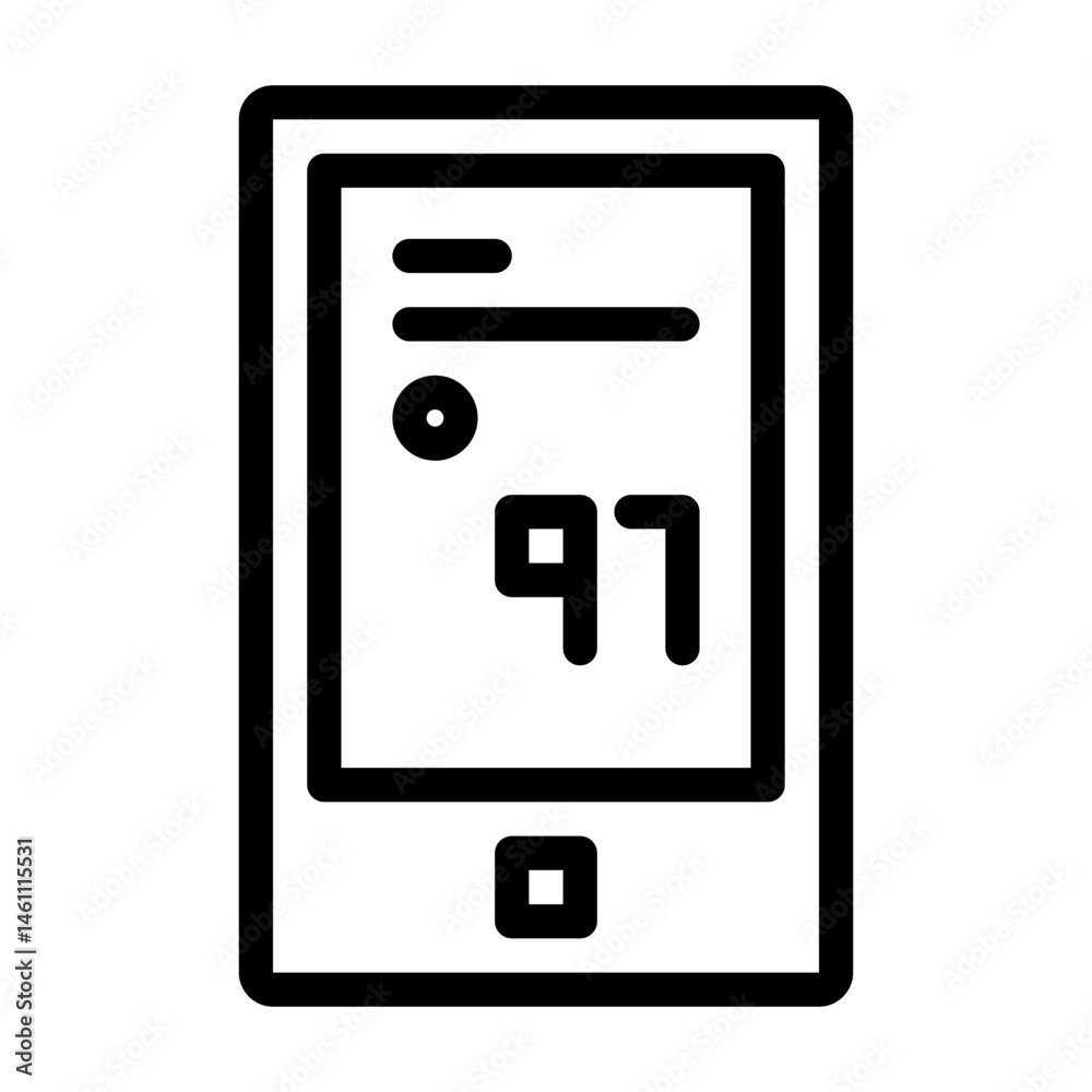 Pulse Oximeter. This is a vector single icon with a line style. Suitable for any purpose, such as website design, mobile app design, logo design, pattern design, etc. Pulse Oximeter. This is a vector single icon with a line style. Suitable for any purpose, such as website design, mobile app design, logo design, pattern design, etc.