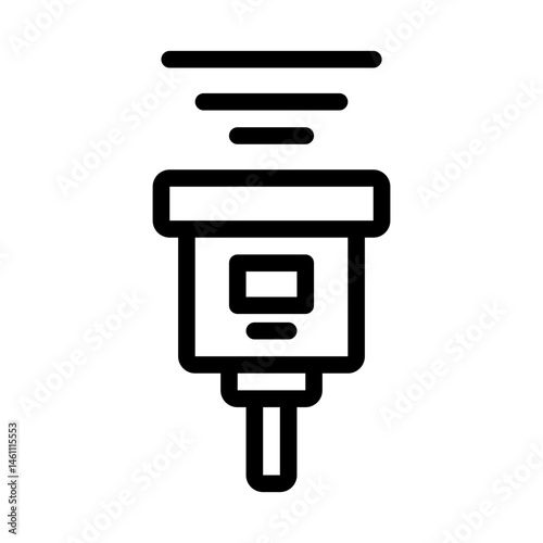 Ultrasound. This is a vector single icon with a line style. Suitable for any purpose, such as website design, mobile app design, logo design, pattern design, etc.