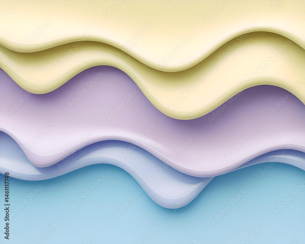Obraz premium Abstract Pastel Wave Background Design for Branding
