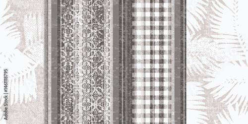 fabric weave linen abstract shapes seamless patterns geometric trendy retro style. fabric weave linen abstract stripes seamless patterns geo