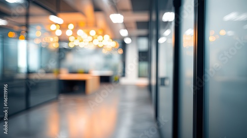 Wallpaper Mural Dynamic business environment modern office interior blurred background professional space contemporary view Torontodigital.ca