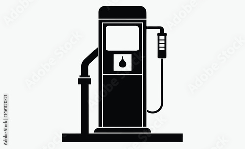 Gas pump silhouette, gas pump silhouette vector, Gas pump and electric charge station vector icon