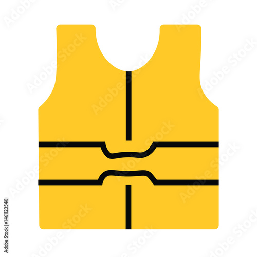 Life Jacket icon. Safety vest icon. Reflective vest icon. life jacket outline icon on white background
