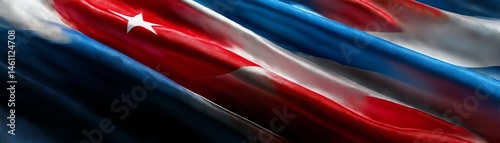 Obraz na płótnie Waving flag with vibrant colors on a dynamic background w salonie
