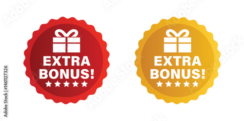 Set of Extra Bonus Badges (Red and Gold) 