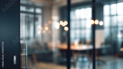 Wallpaper Mural Business meeting scene modern office space blurred background professional environment creative concept   Torontodigital.ca