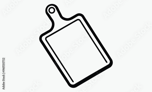 Cutting board silhouette, Cutting board kitchen silhouette vector, Chopping board icon vector