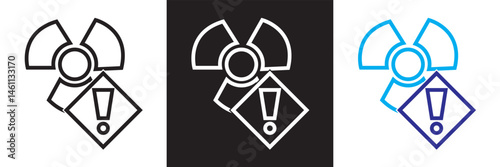 Hazard and Dangerous icon.  Warning, risk, traumatic, life threatening, toxic, etc. Vector for websites, mobile interfaces, presentations, banner, visual branding etc. Vector illustration. EPS 10
