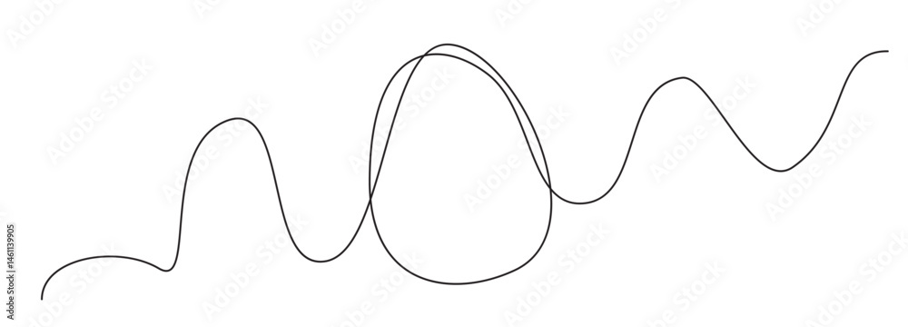 Single line egg, hand drawn continuous one line The Easter symbol, minimalist one line art eggs
