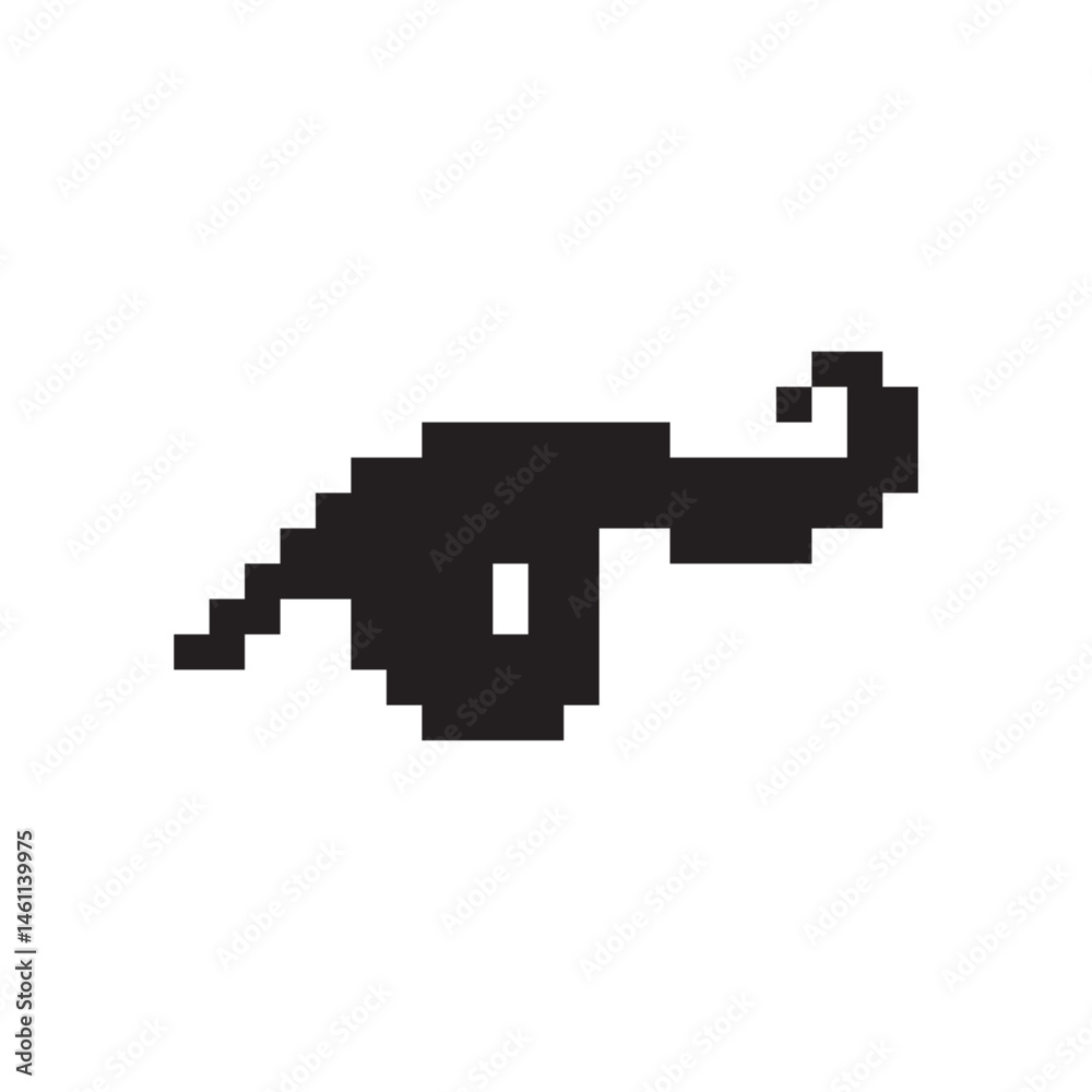 Pixel art eye icon, 8 bit retro style human eyeball, simple computing see symbol