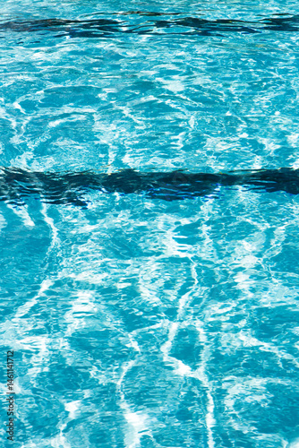 Water ripples in a swimming pool with no people