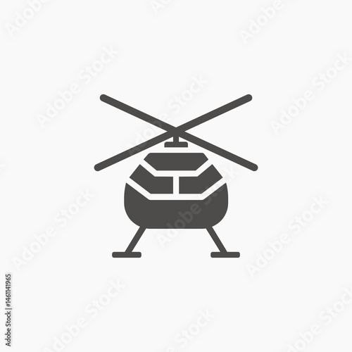 helicopter silhouette icon vector, copter icon vector illustration