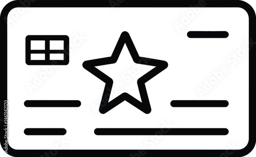 Loyalty card reward program vector icon illustration for business and customer loyalty program design