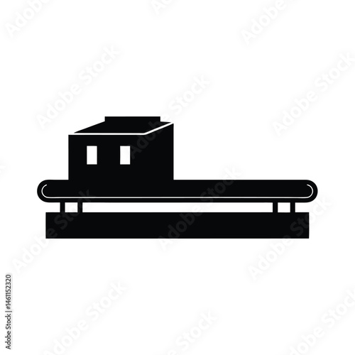 conveyor belt black silhouette 