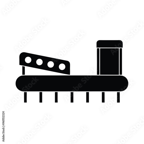 conveyor belt black silhouette 