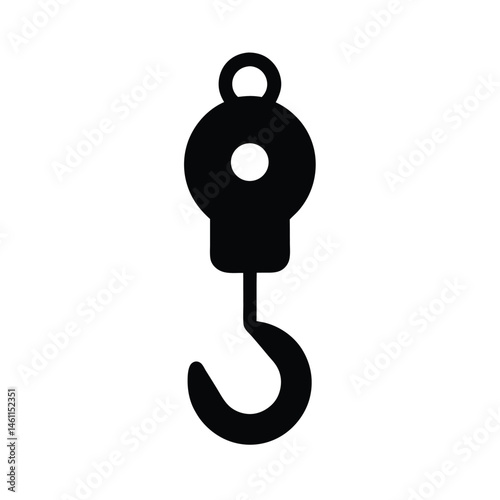 crane hook black silhouette