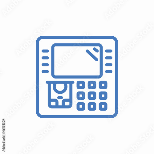 atm machine cash icon sign vector