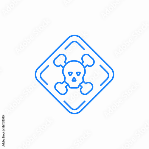 biohazard warning icon sign vector