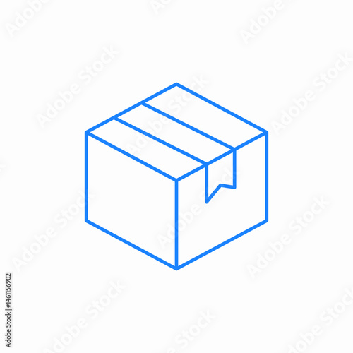 cardboard box icon sign vector