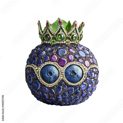 Blueberry King A Jewel-Encrusted Fruit with Crown