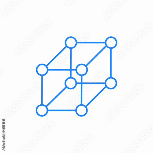 cube structure icon sign vector