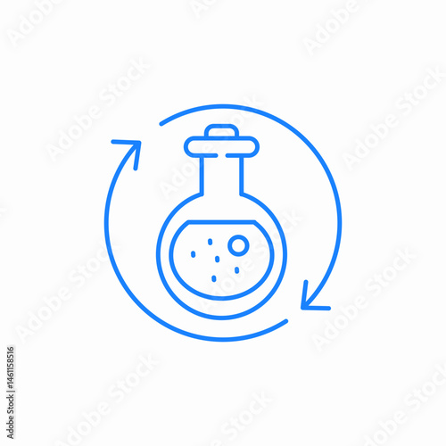 cyclic reaction icon sign vector