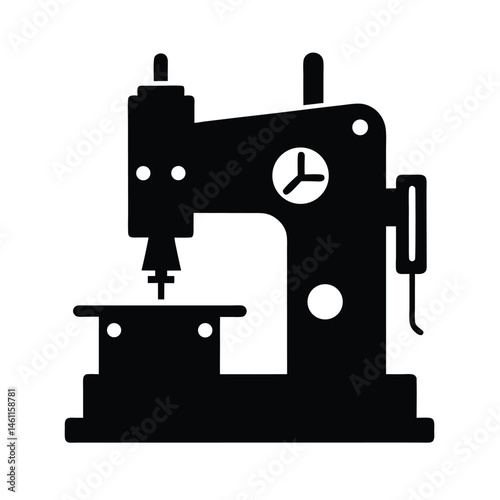 milling machine black silhouette