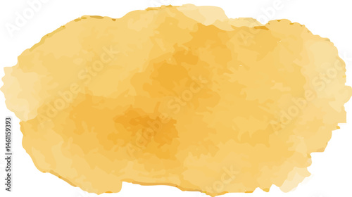Watercolor paint stain in warm yellow-orange tones, abstract design, perfect for artistic backgrounds, creative projects, or texture themes, hand-painted style
