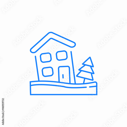 earthquake house icon sign vector