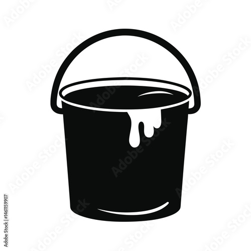 paint bucket black silhouette 