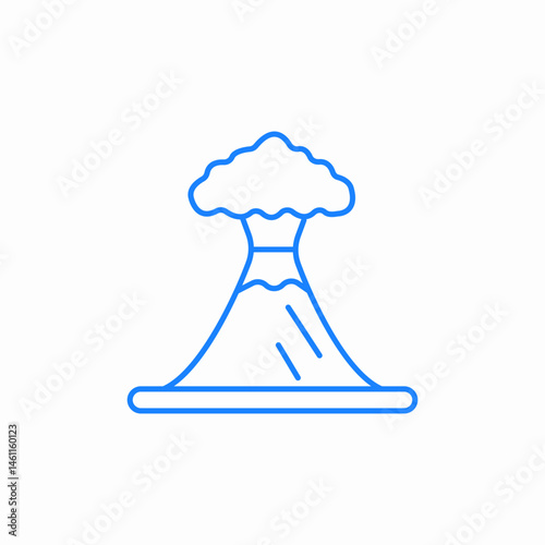 erupting volcano icon sign vector