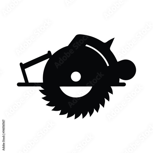 power saw circular saw black silhouette