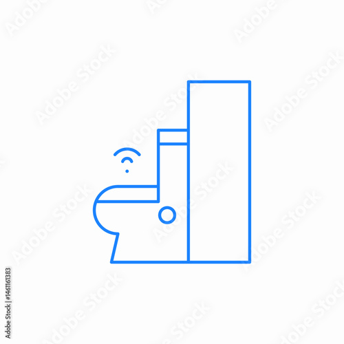 flush toilet icon sign vector