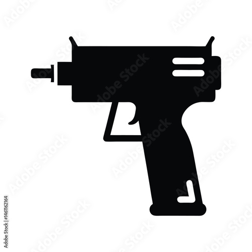 rivet gun black silhouette 