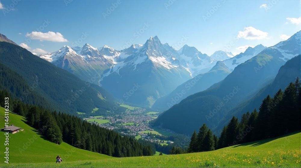 Fototapeta premium view of the alps