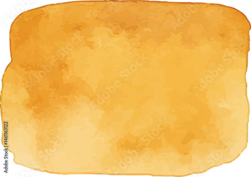 Watercolor paint stain in warm yellow-orange tones, abstract design, perfect for artistic backgrounds, creative projects, or texture themes, hand-painted style