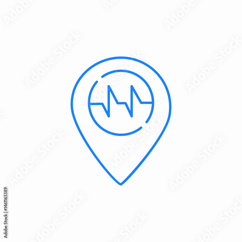heatwave map icon sign vector