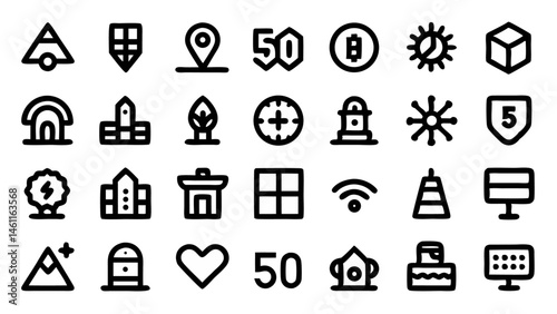 UI design icon set with editable line visuals perfect for web and app developers working on clean, user-centered, and visually consistent design systems