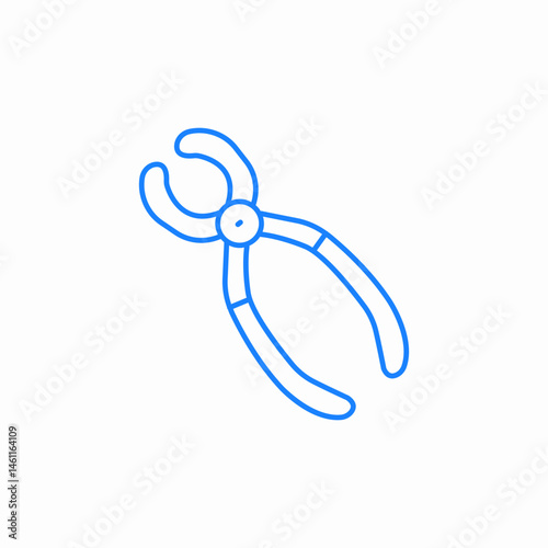 laboratory pliers icon sign vector