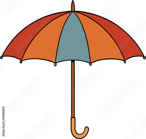 Red and Orange Umbrella