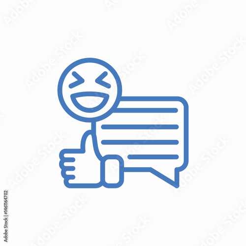 laughing speech bubble icon sign vector