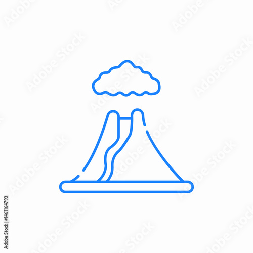 lava volcano icon sign vector