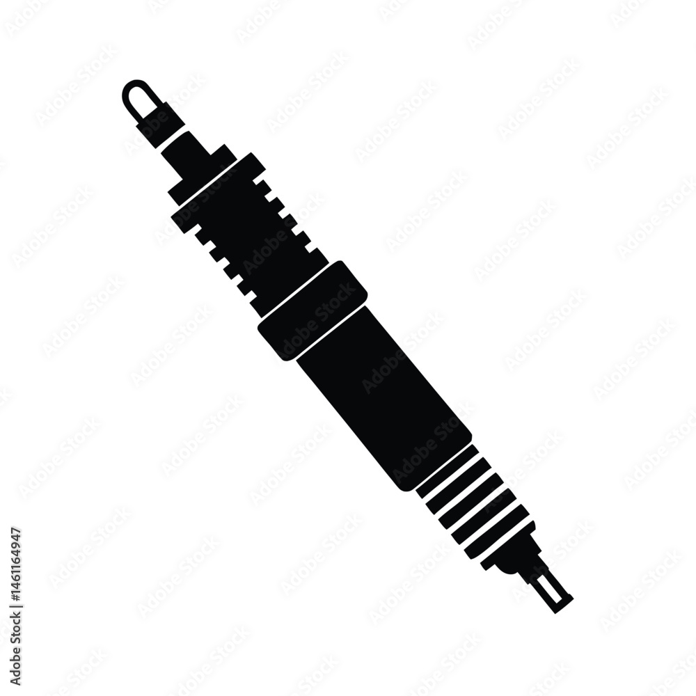 spark plug black silhouette 