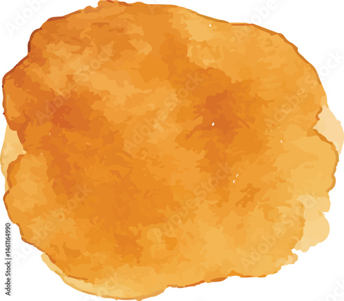 Watercolor paint stain in warm yellow-orange tones, abstract design, perfect for artistic backgrounds, creative projects, or texture themes, hand-painted style