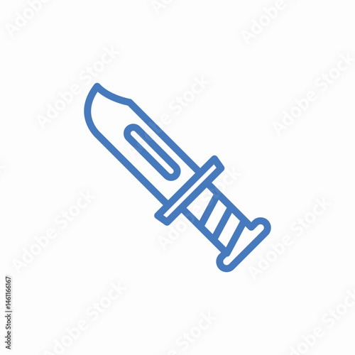 military knife sheath icon sign vector