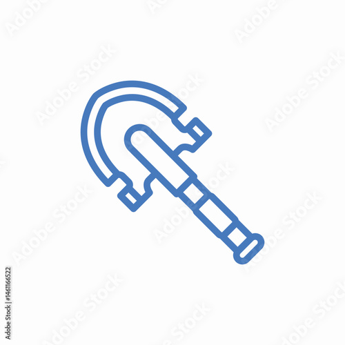 military spade icon sign vector